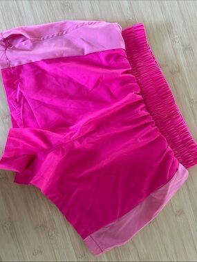 Bright Fuchsia Pink Elastic Waist Shorts